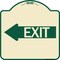 Signmission Exit With Left Arrow Heavy-Gauge Aluminum Architectural Sign, 18" H, 18" L, TG-1818-24607 A-DES-TG-1818-24607 - alternate 1